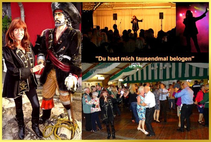 Andrea Berg Double im Piratenlook.