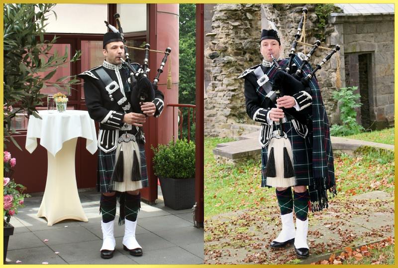 Dudelsackspieler aus K�ln bei einer Hochzeitsfeier