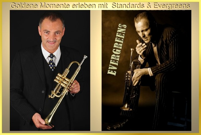 Trompeter mit Instrument.