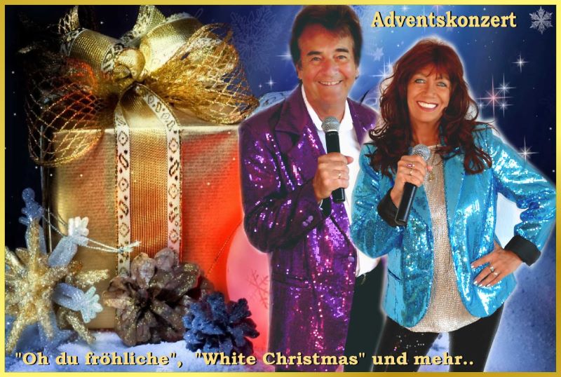Weihnachtliches Bild mit Show-Duo